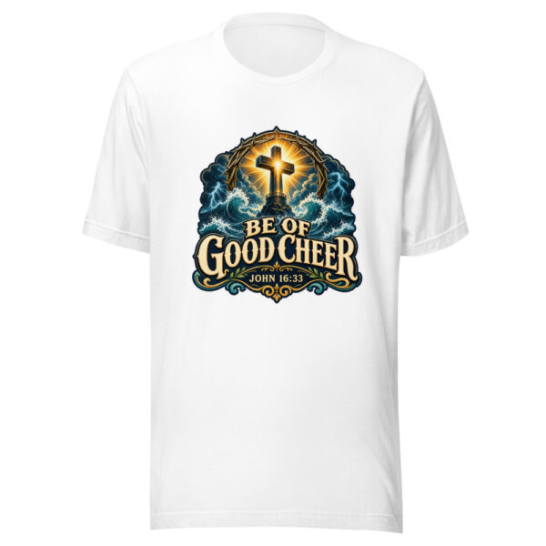 BE OF GOOD CHEER Heartbeat-20260614-shirts-about-jesus-codex Graphic Tee mockup 3 BE OF GOOD CHEER Heartbeat-20260614-shirts-about-jesus-codex Graphic Tee mockup 3