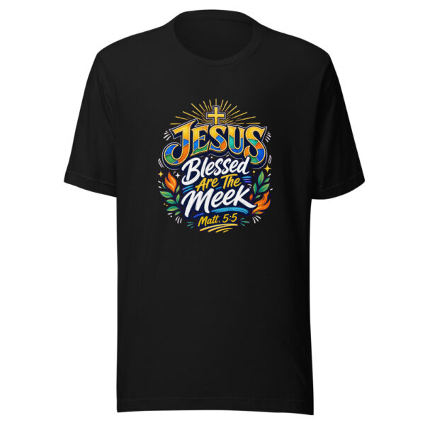 Blessed Are The Meek Matt. 5:5 Graphic Tee mockup 1 Blessed Are The Meek Matt. 5:5 Graphic Tee front view