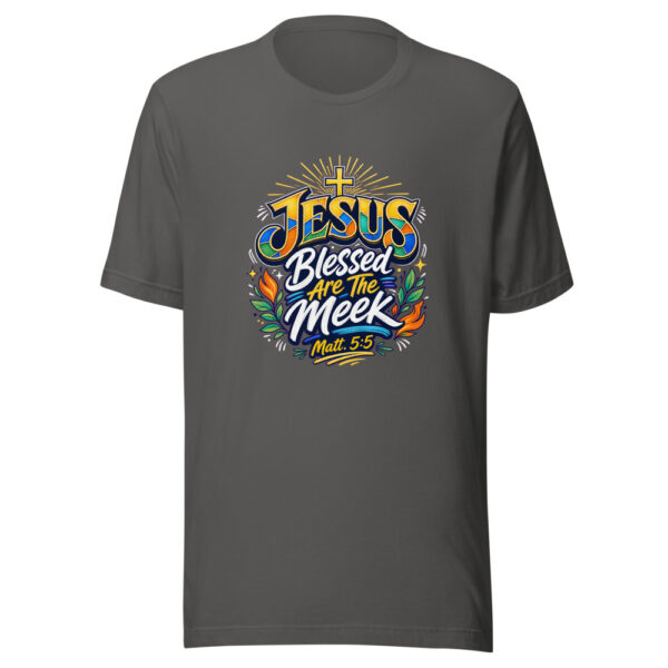 Blessed Are The Meek Matt. 5:5 Graphic Tee mockup 5