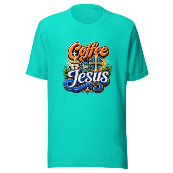 Coffee And Jesus Graphic Tee mockup 4 Coffee And Jesus Graphic Tee mockup 4