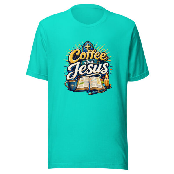 Coffee And Jesus Graphic Tee mockup 4