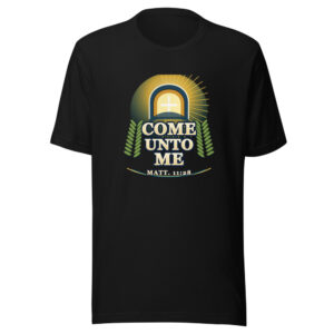 COME UNTO ME Corrected-come-unto-me-20260614 Graphic Tee mockup 1 COME UNTO ME Corrected-come-unto-me-20260614 Graphic Tee front view