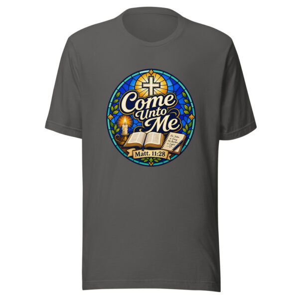 Come Unto Me Matt. 11:28 Graphic Tee mockup 3 Come Unto Me Matt. 11:28 Graphic Tee mockup 3