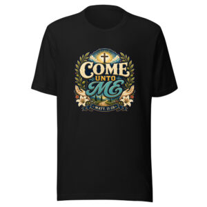 Come Unto Me Matt. 11:28 Heartbeat-20260613-jesus-verse-codex Graphic Tee mockup 1 Come Unto Me Matt. 11:28 Heartbeat-20260613-jesus-verse-codex Graphic Tee front view