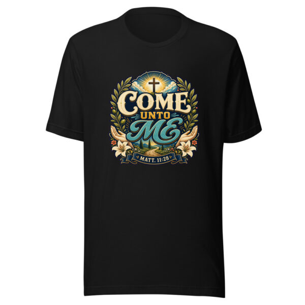 Come Unto Me Matt. 11:28 Heartbeat-20260613-jesus-verse-codex Graphic Tee mockup 1 Come Unto Me Matt. 11:28 Heartbeat-20260613-jesus-verse-codex Graphic Tee front view