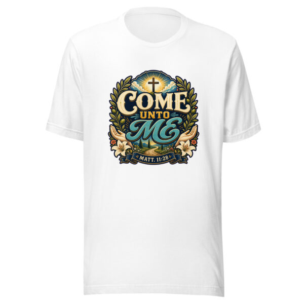 Come Unto Me Matt. 11:28 Heartbeat-20260613-jesus-verse-codex Graphic Tee mockup 3 Come Unto Me Matt. 11:28 Heartbeat-20260613-jesus-verse-codex Graphic Tee mockup 3