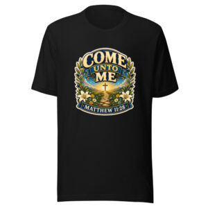 Come Unto Me Matthew 11:28 Heartbeat-20260613-shirtsaboutjesus-codex Graphic Tee mockup 1 Come Unto Me Matthew 11:28 Heartbeat-20260613-shirtsaboutjesus-codex Graphic Tee front view