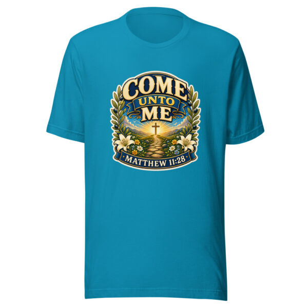 Come Unto Me Matthew 11:28 Heartbeat-20260613-shirtsaboutjesus-codex Graphic Tee mockup 2