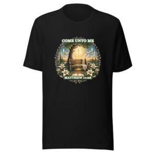 COME UNTO ME / MATTHEW 11:28 Heartbeat-20260614-shirtsaboutjesus-codex Graphic Tee mockup 1 COME UNTO ME / MATTHEW 11:28 Heartbeat-20260614-shirtsaboutjesus-codex Graphic Tee front view