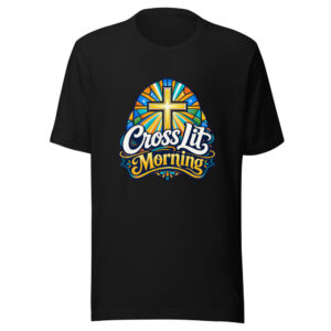 cross-lit-morning-evergreen-shirt-design-manual-cross-lit-morning-evergr-mockup-1 Cross Lit Morning Graphic Tee