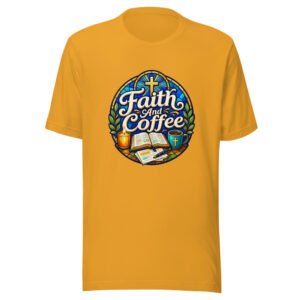 Faith And Coffee Graphic Tee mockup 1 Faith And Coffee Graphic Tee front view