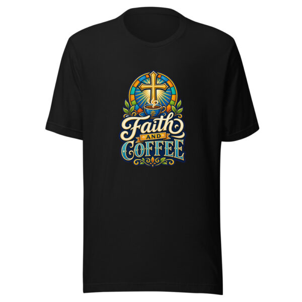 Faith And Coffee Graphic Tee mockup 2 Faith And Coffee Graphic Tee mockup 2