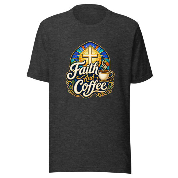 Faith And Coffee Graphic Tee mockup 6