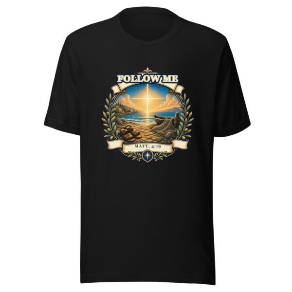 FOLLOW ME Heartbeat-20260614-shirtsaboutjesus-codex Graphic Tee mockup 1 FOLLOW ME Heartbeat-20260614-shirtsaboutjesus-codex Graphic Tee front view