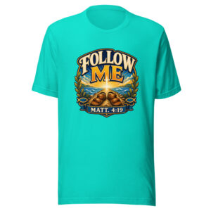 Follow Me Matt. 4:19 Heartbeat-20260613-shirts-about-jesus-codex Graphic Tee mockup 1 Follow Me Matt. 4:19 Heartbeat-20260613-shirts-about-jesus-codex Graphic Tee front view