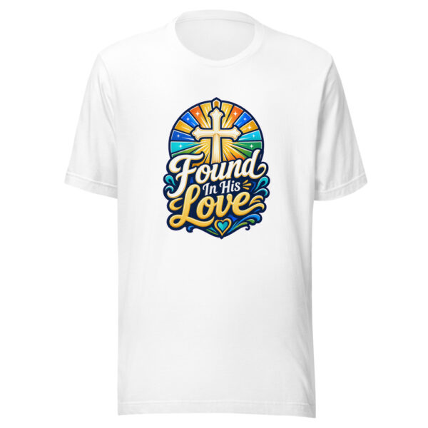 Found In His Love Graphic Tee mockup 3