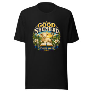 Good Shepherd John 10:11 Heartbeat-20260613-shirts-about-jesus-codex Graphic Tee mockup 1 Good Shepherd John 10:11 Heartbeat-20260613-shirts-about-jesus-codex Graphic Tee front view