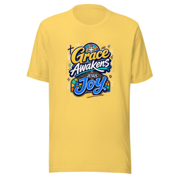 Grace Awakens Joy Graphic Tee mockup 6