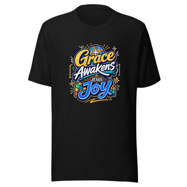 Grace Awakens Joy Graphic Tee mockup 7