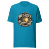 He Is Risen Luke 24:6 Heartbeat-20260613-shirtsaboutjesus-codex Graphic Tee mockup 2 He Is Risen Luke 24:6 Heartbeat-20260613-shirtsaboutjesus-codex Graphic Tee mockup 2