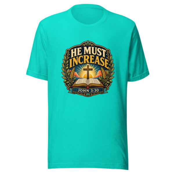 HE MUST INCREASE JOHN 3:30 Heartbeat-20260614-shirtsaboutjesus-codex Graphic Tee mockup 3 HE MUST INCREASE JOHN 3:30 Heartbeat-20260614-shirtsaboutjesus-codex Graphic Tee mockup 3