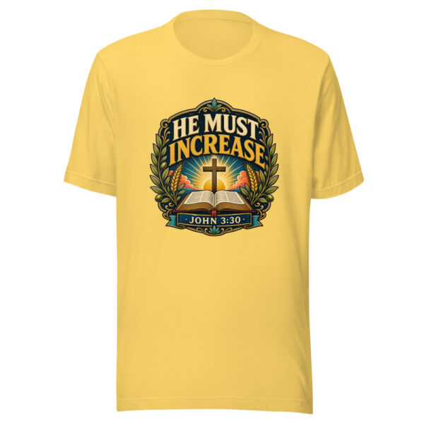 HE MUST INCREASE JOHN 3:30 Heartbeat-20260614-shirtsaboutjesus-codex Graphic Tee mockup 6 HE MUST INCREASE JOHN 3:30 Heartbeat-20260614-shirtsaboutjesus-codex Graphic Tee mockup 6