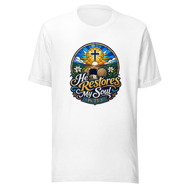 He Restores My Soul Ps. 23:3 Graphic Tee mockup 5 He Restores My Soul Ps. 23:3 Graphic Tee mockup 5