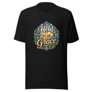 held-by-his-grace-evergreen-shirt-design-manual-held-by-his-grace-evergr-mockup-1 Held By His Grace Graphic Tee