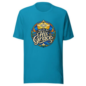 Held By His Grace Graphic Tee mockup 1 Held By His Grace Graphic Tee front view