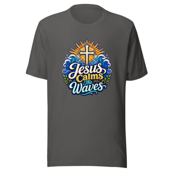 Jesus Calms The Waves Graphic Tee mockup 5