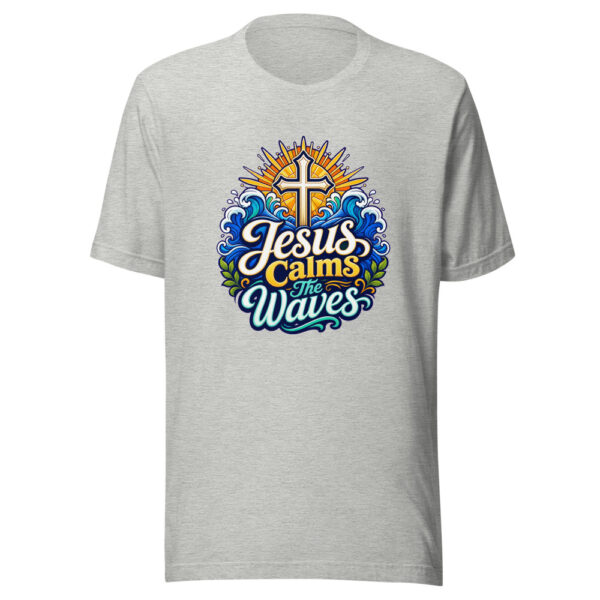 Jesus Calms The Waves Graphic Tee mockup 6