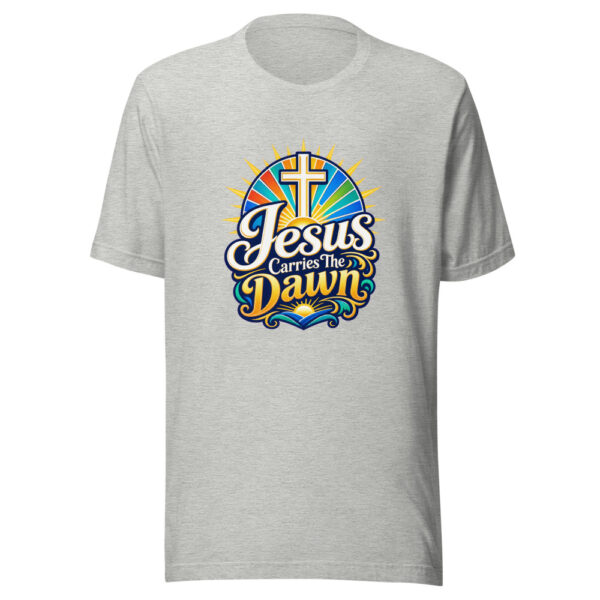 Jesus Carries The Dawn Graphic Tee mockup 5 Jesus Carries The Dawn Graphic Tee mockup 5