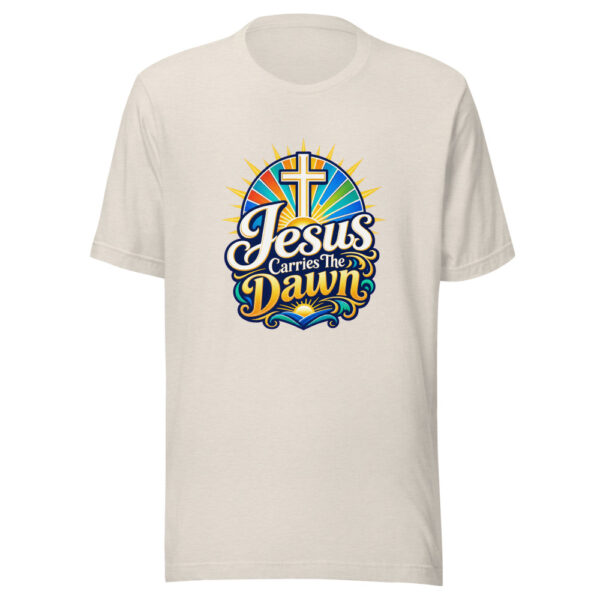 Jesus Carries The Dawn Graphic Tee mockup 8 Jesus Carries The Dawn Graphic Tee mockup 8