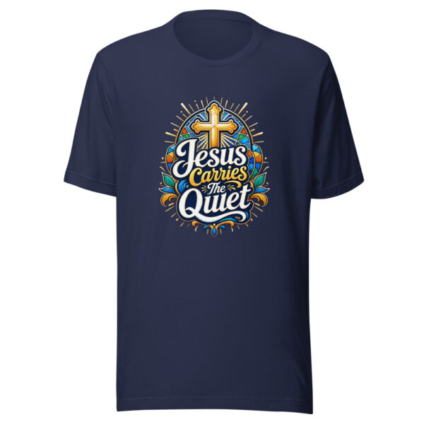 Jesus Carries The Quiet Graphic Tee mockup 4 Jesus Carries The Quiet Graphic Tee mockup 4