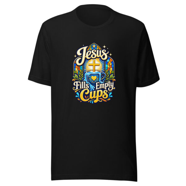 Jesus Fills Empty Cups Graphic Tee mockup 2
