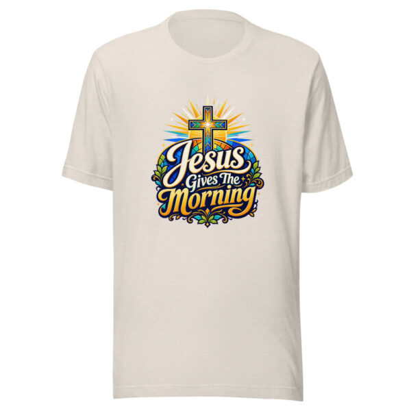 Jesus Gives The Morning Graphic Tee mockup 1 Jesus Gives The Morning Graphic Tee front view