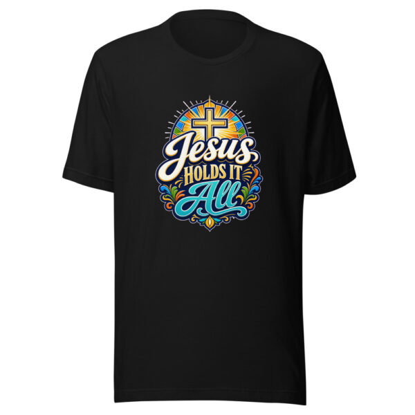 Jesus Holds It All Graphic Tee mockup 1 Jesus Holds It All Graphic Tee front view
