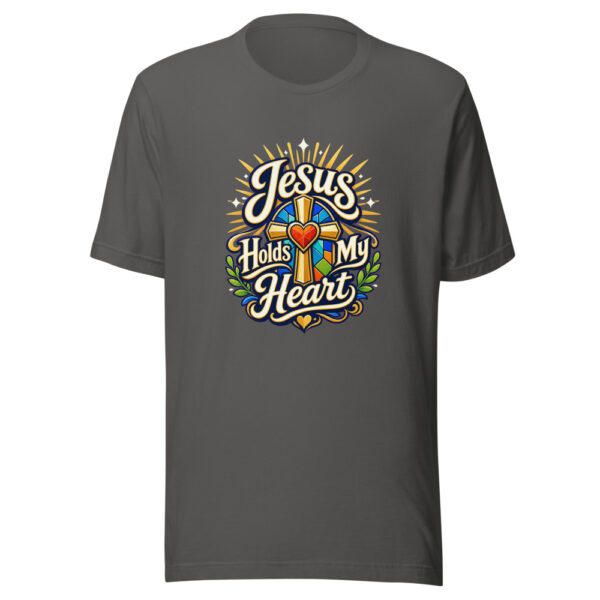 Jesus Holds My Heart Graphic Tee mockup 5
