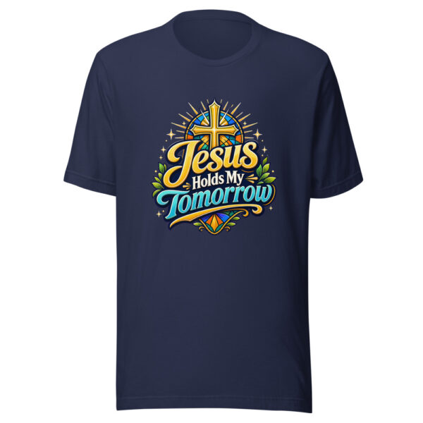 Jesus Holds My Tomorrow Graphic Tee mockup 4 Jesus Holds My Tomorrow Graphic Tee mockup 4