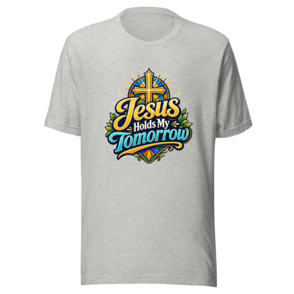 Jesus Holds My Tomorrow Graphic Tee mockup 4 Jesus Holds My Tomorrow Graphic Tee mockup 4