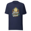 Jesus Holds The Door Graphic Tee mockup 4