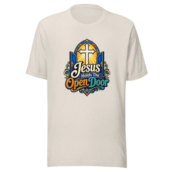 Jesus Holds The Open Door Graphic Tee mockup 8