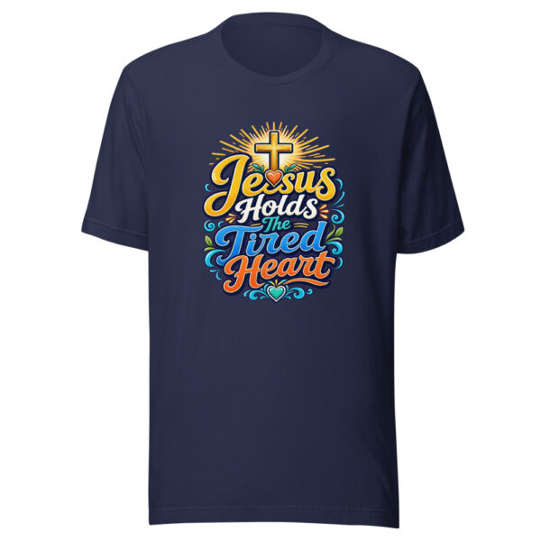 Jesus Holds The Tired Heart Graphic Tee mockup 4 Jesus Holds The Tired Heart Graphic Tee mockup 4