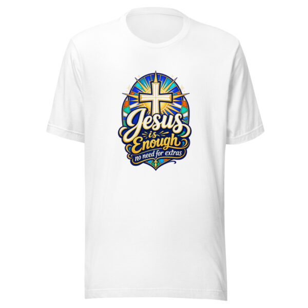 Jesus Is Enough, No Need For Extras Graphic Tee mockup 5 Jesus Is Enough, No Need For Extras Graphic Tee mockup 5