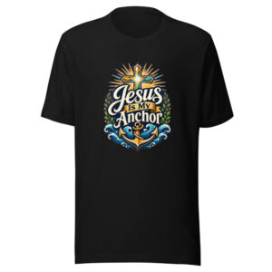 Jesus Is My Anchor Graphic Tee mockup 1 Jesus Is My Anchor Graphic Tee front view
