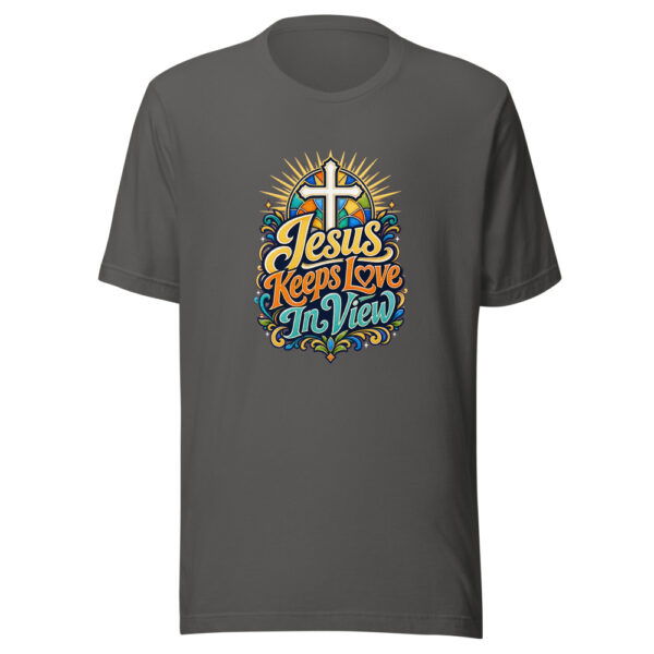 Jesus Keeps Love In View Graphic Tee mockup 5 Jesus Keeps Love In View Graphic Tee mockup 5