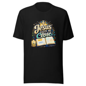 Jesus Keeps Me Close Graphic Tee front view
