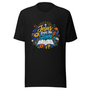 Jesus Keeps Me Steady Graphic Tee front view