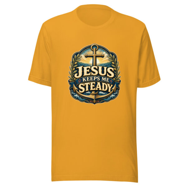 JESUS KEEPS ME STEADY Heartbeat-20260614-shirtsaboutjesus-codex Graphic Tee mockup 4