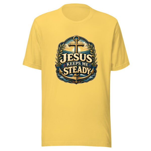 JESUS KEEPS ME STEADY Heartbeat-20260614-shirtsaboutjesus-codex Graphic Tee mockup 6